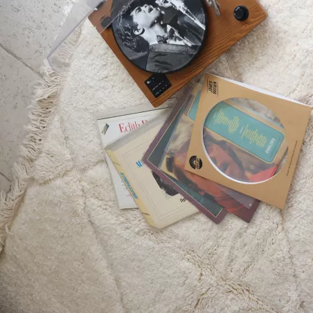 Tapis berbère Beni Ouarain petit losanges beige