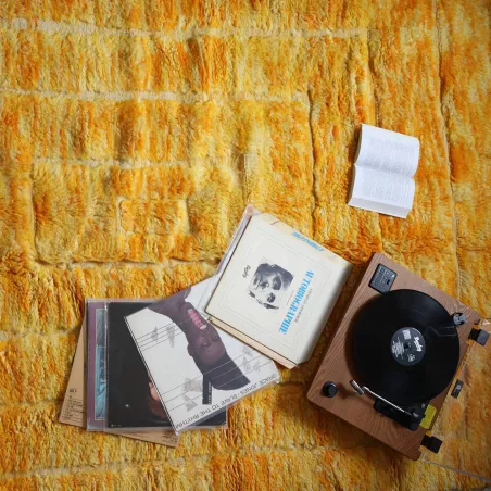 Tapis berbère Beni Ouarain jaune