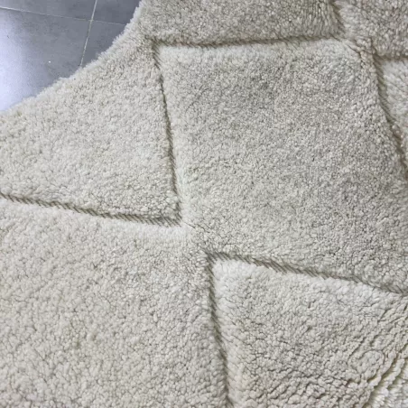 Tapis berbère Beni Ouarain losanges beige